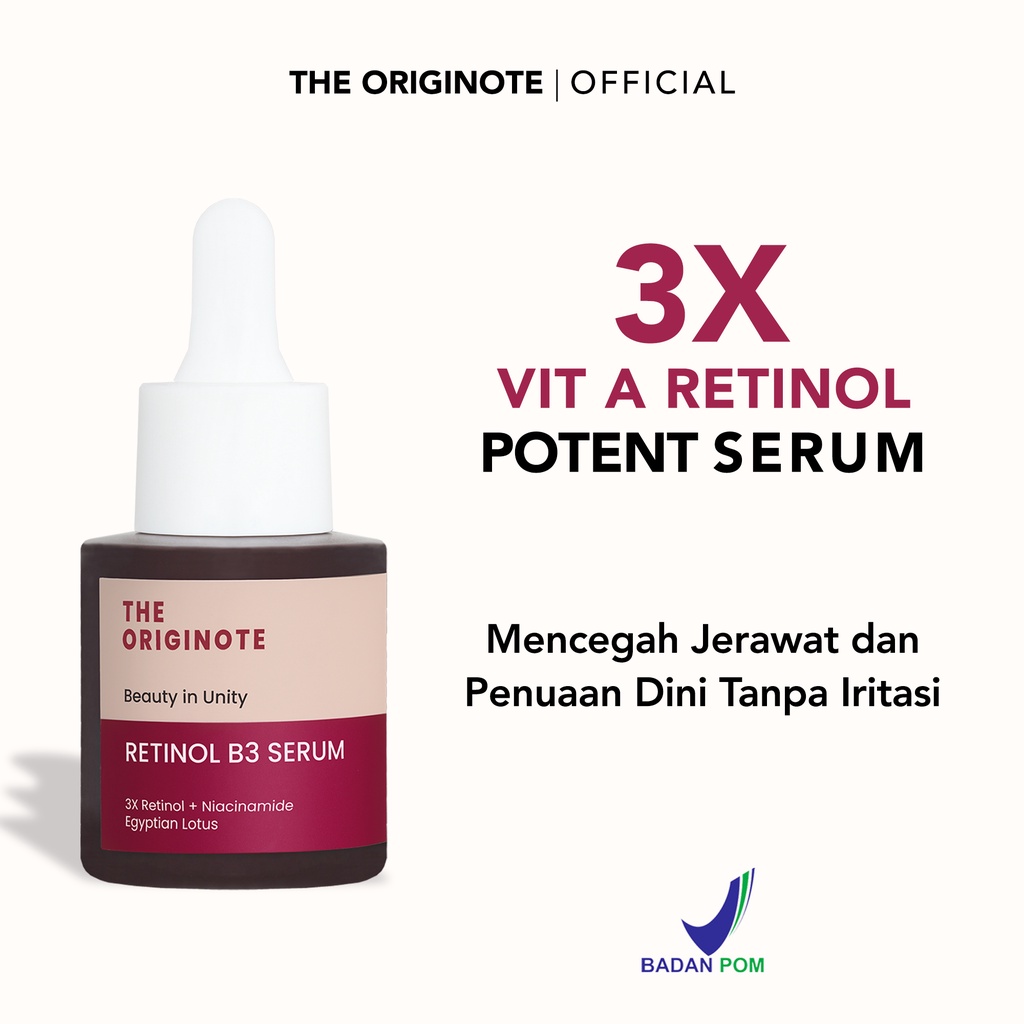 ✨Up Your Look✨ The Originote Retinol B3 Serum 20ml - Serum Anti Aging Menyamarkan Garis Halus Meratakan Warna Kulit