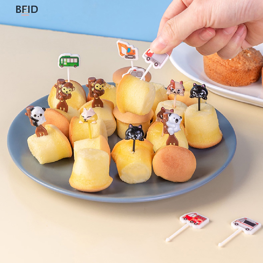 [BFID] Set Garpu Buah Kartun Kue Stick Twisted Desserts Forks Food Stick Rumah Pesta [ID]