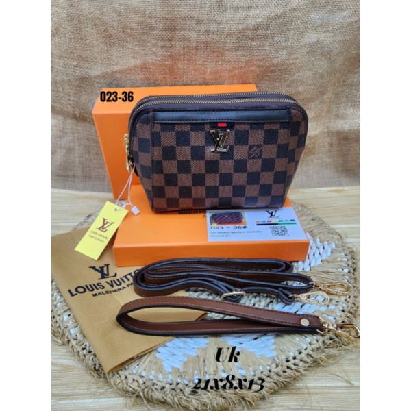 Tas Selempang 2 res Slingbag Wanita Kode 023 import Free Box