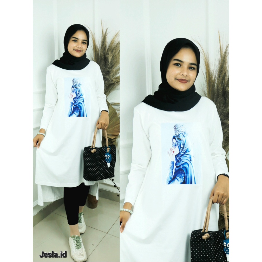 Baju Gamis Wanita Terbaru Ratu Hijab Midi Dress Size S M L XL XXL XXXL LD 90-130 CM Bahan Kaos Katun