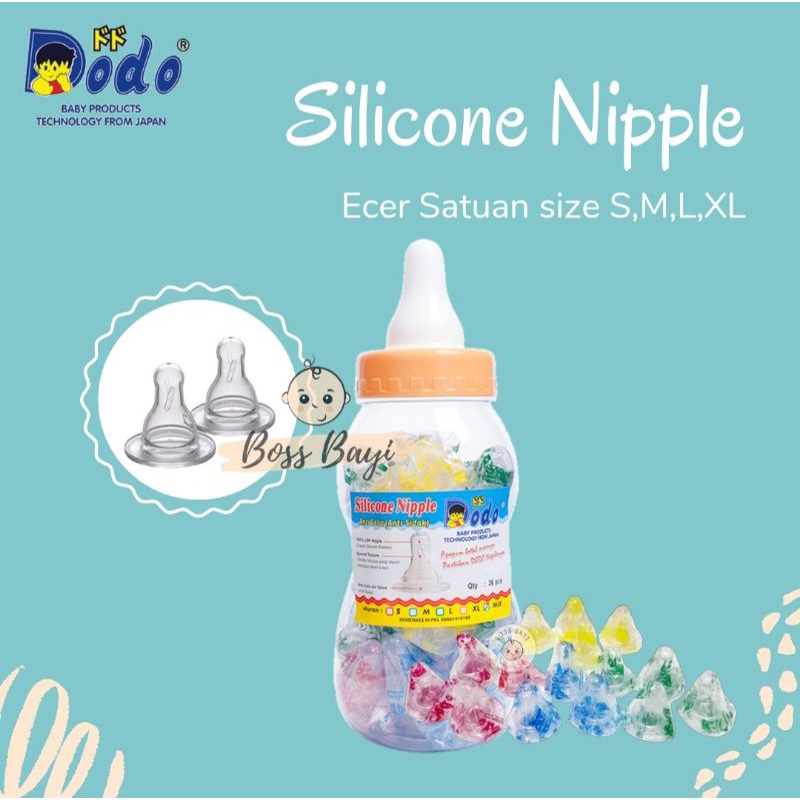 DODO - Silicone Nipple / Dot Bayi Ecer Satuan size SMLXL