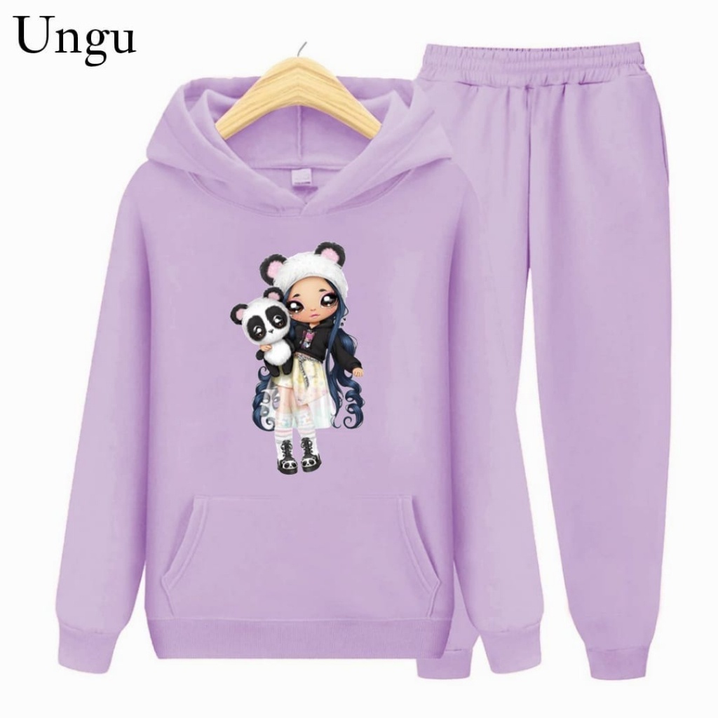 Hzl_outfit Setelan Sweater Hoodie Anak Perempuan Surprise Dolls/Hoodie Setelan Anak