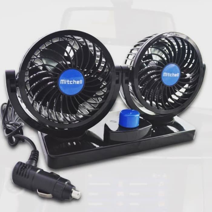 COD - SM88  -  Kipas Angin Mobil DC Lighter 12V Colok Rokok Fan Double Blower