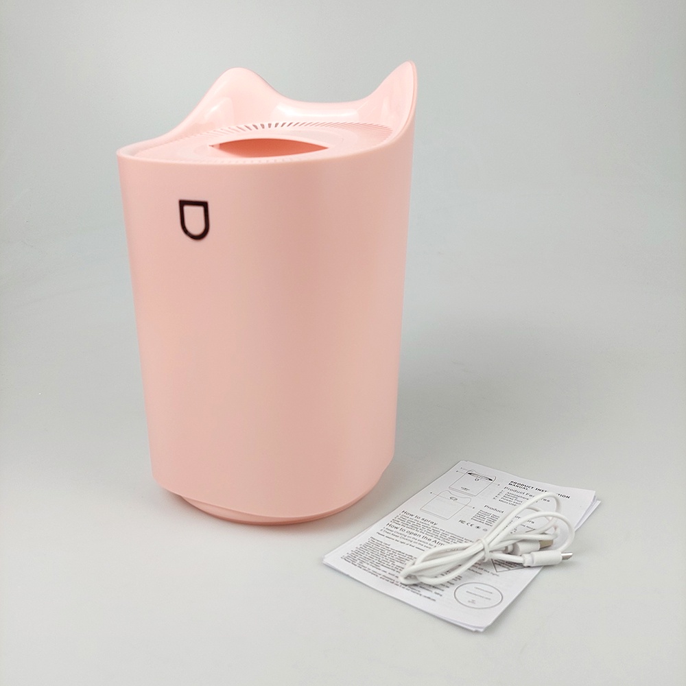 PDQ Humidifier Aromatherapy Oil Diffuser Double Spray 3.3L - K7 - Pink