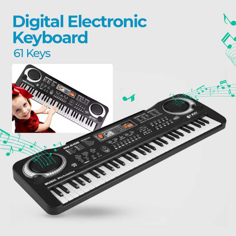 Toddi Digital Electronic Keyboard 61 Keys - MQ-6106