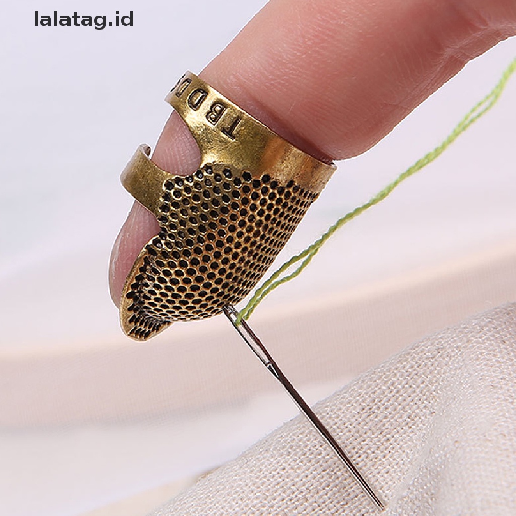 [lalatag] Pelindung Jari Gold Thimble Metal Aksesoris Jahit Alat Pekerjaan Tangan [ID]