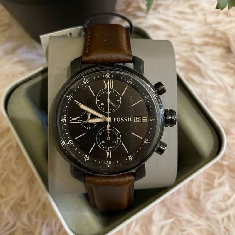 ready jam tangan cowok fsl original bahan kulit / leather BQ2459