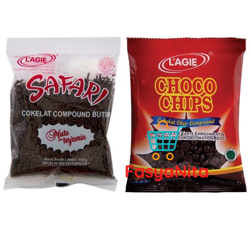 

L'agie choco chips safari hegel slag meses cokelat tabur Lagie