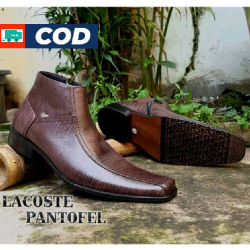 SEPATU PANTOFEL TINGGI KULIT ASLI SEPATU KERJA KANTOR  PRIA PORMAL SEPATU TERLARIS