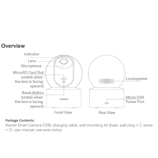 Xiaomi Mi Smart Camera C200 360° FHD 1080P CCTV IP Cam Garansi Resmi