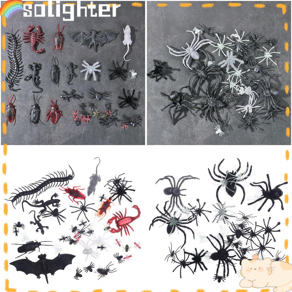 Solighter Halloween Alat Peraga Mengerikan Kreatif April Fools'Day Treat Or Trick Scorpion Mouse Kelabang