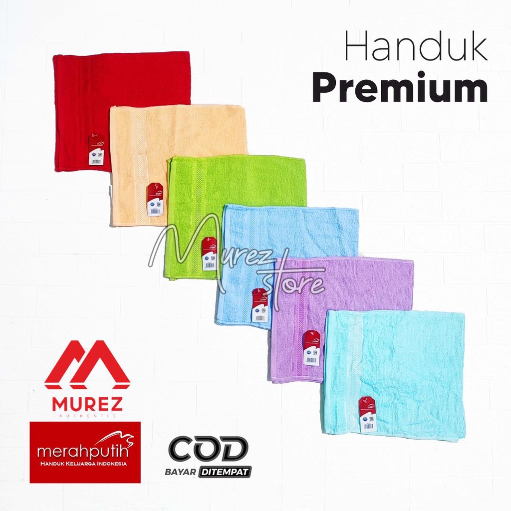 HANDUK MERAH PUTIH HANDUK POLOS KECIL / SEDANG / BESAR PREMIUM BISA COD KECIL / TANGGUNG / BESAR