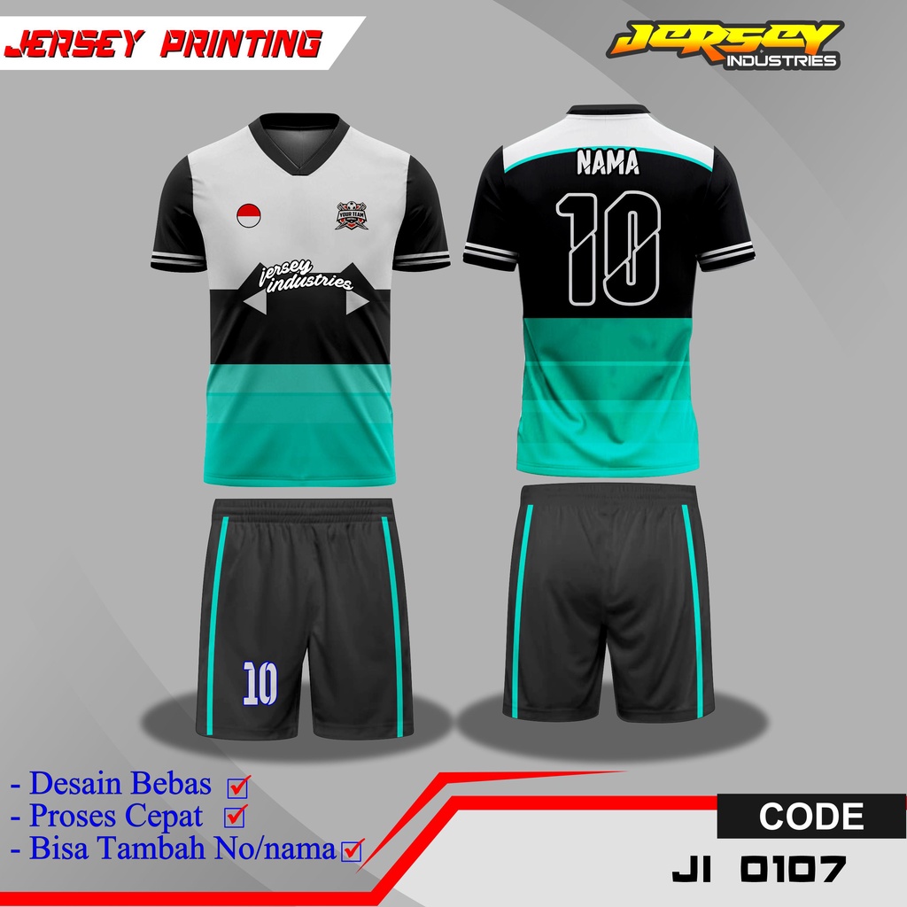 Jersey Futsal Full Printing, Kaos Jersey Team Sepak Bola, Bisa Custom Desain Sesukanya, Bisa Request