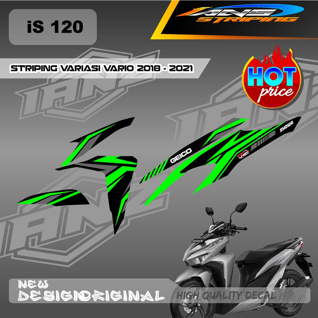 NEW DECAL STRIPING VARIO Led Vario 150 MOTIF GRAFIK RACING BAHAN HOLOGRAM / NON HOLOGRAM IS120