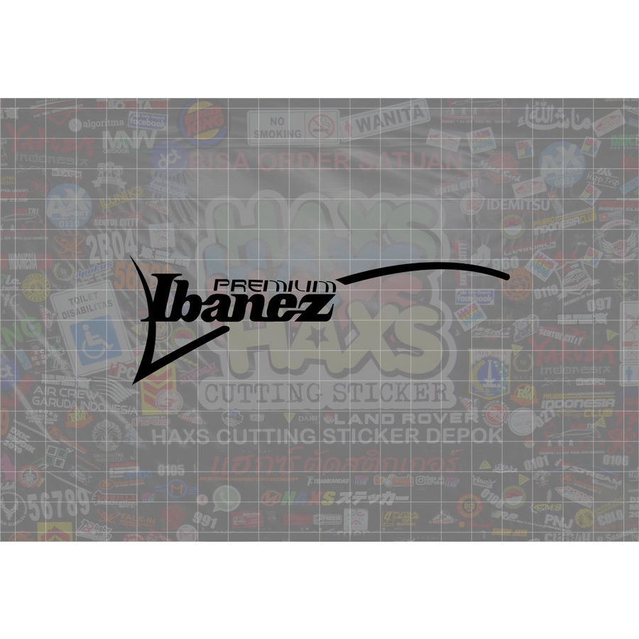 Cutting Sticker Logo Ibanez Premium