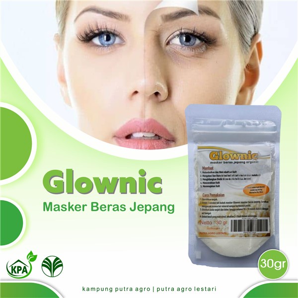 Masker Beras Jepang Organik - Glownic Beras Jepang 30gr