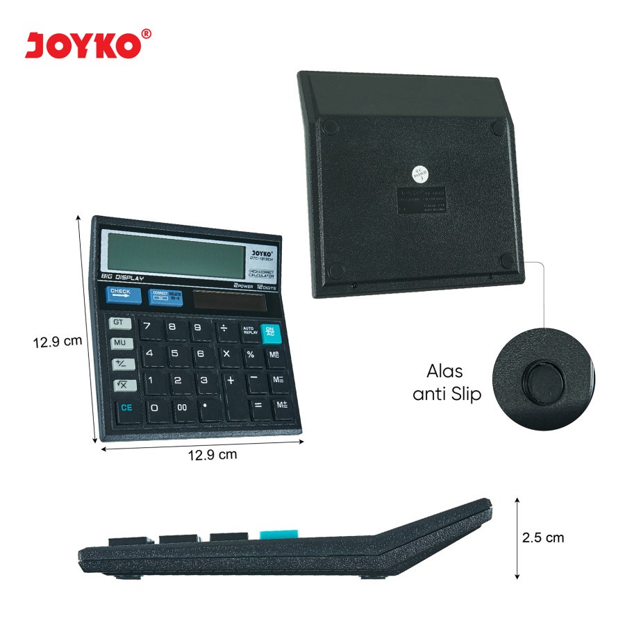 

Terlaris ✨ - Calculator / Kalkulator Joyko DTC-1313CH / 12 Digits / Check Correct3.1.23