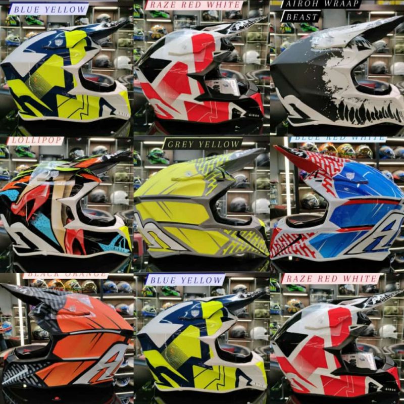 Helm AIROH WRAAP Series Cross Original