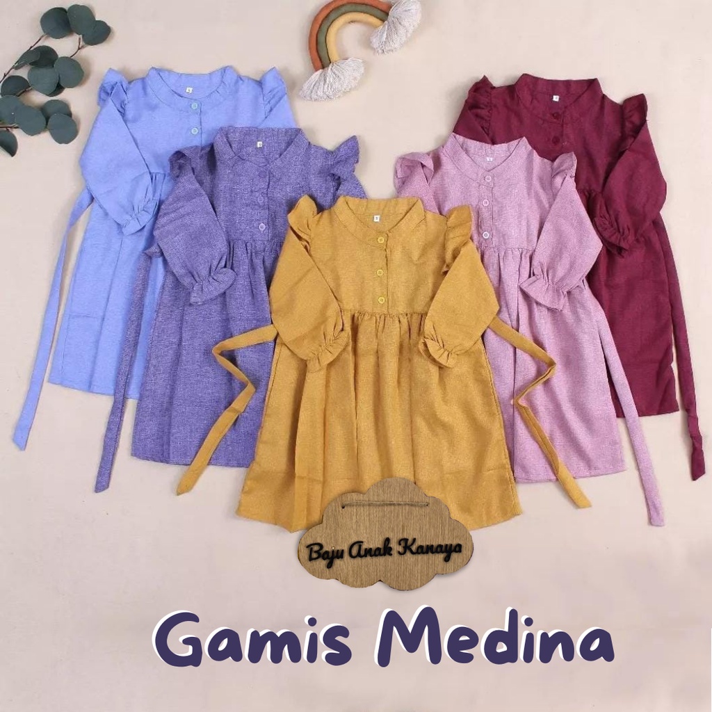 1-5TH GAMIS ANAK PEREMPUAN MEDINA LONG DRESS ANAK PEREMPUAN GAMIS ANAK PREMIUM