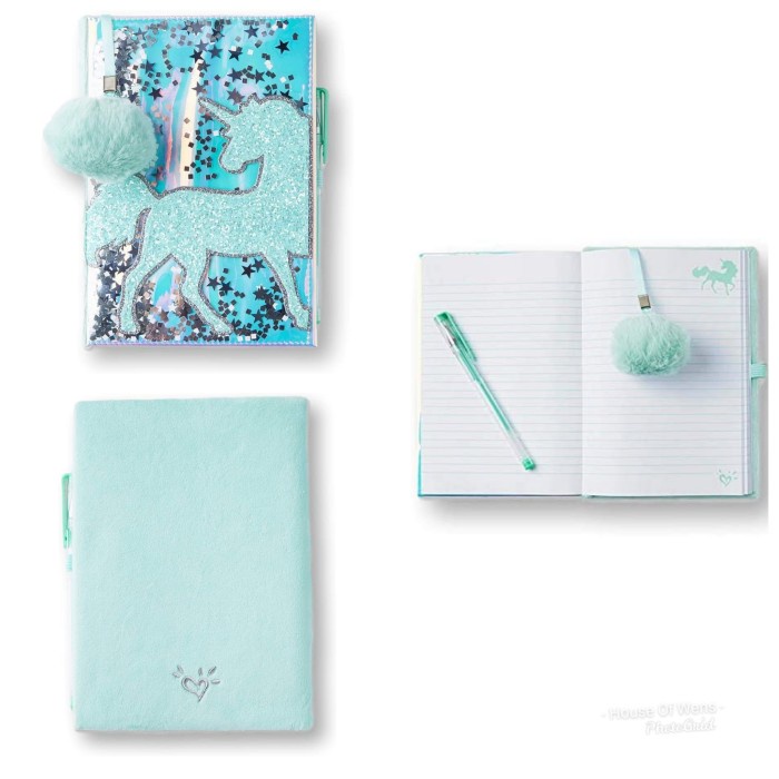 

Justice Shaky Glitter Unicorn Diary With Pen - Diary Justice