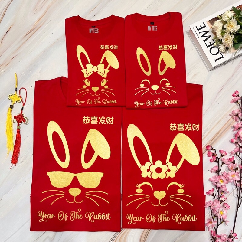Kaos Imlek Rabbit// Kaos imlek 2023 // yearotherabbit// Baju imlek 2023