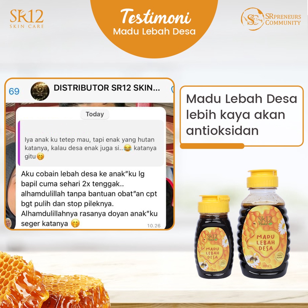 Madu Lebah Desa SR12 | Madu Hutan Akasia | Madu Asli | Meningkatkan Imunitas &amp; Daya Tahan Tubuh | Madu SR12 Herbal
