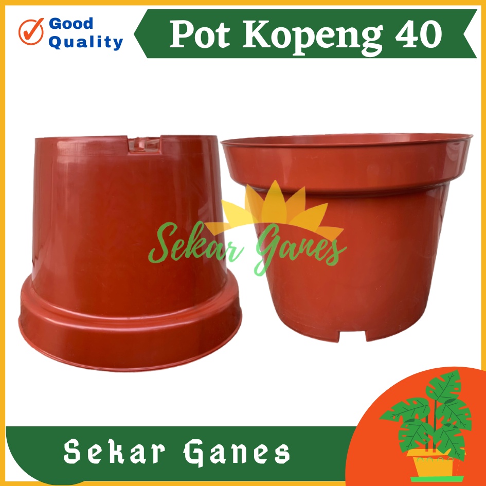 TERMURAH Pot Kopeng 40 Coklat Besar Jumbo Plastik Ukuran 40cm 50cm 70 cm 100cm Pot Putih Besar Jumbo Pot Bunga Bagus