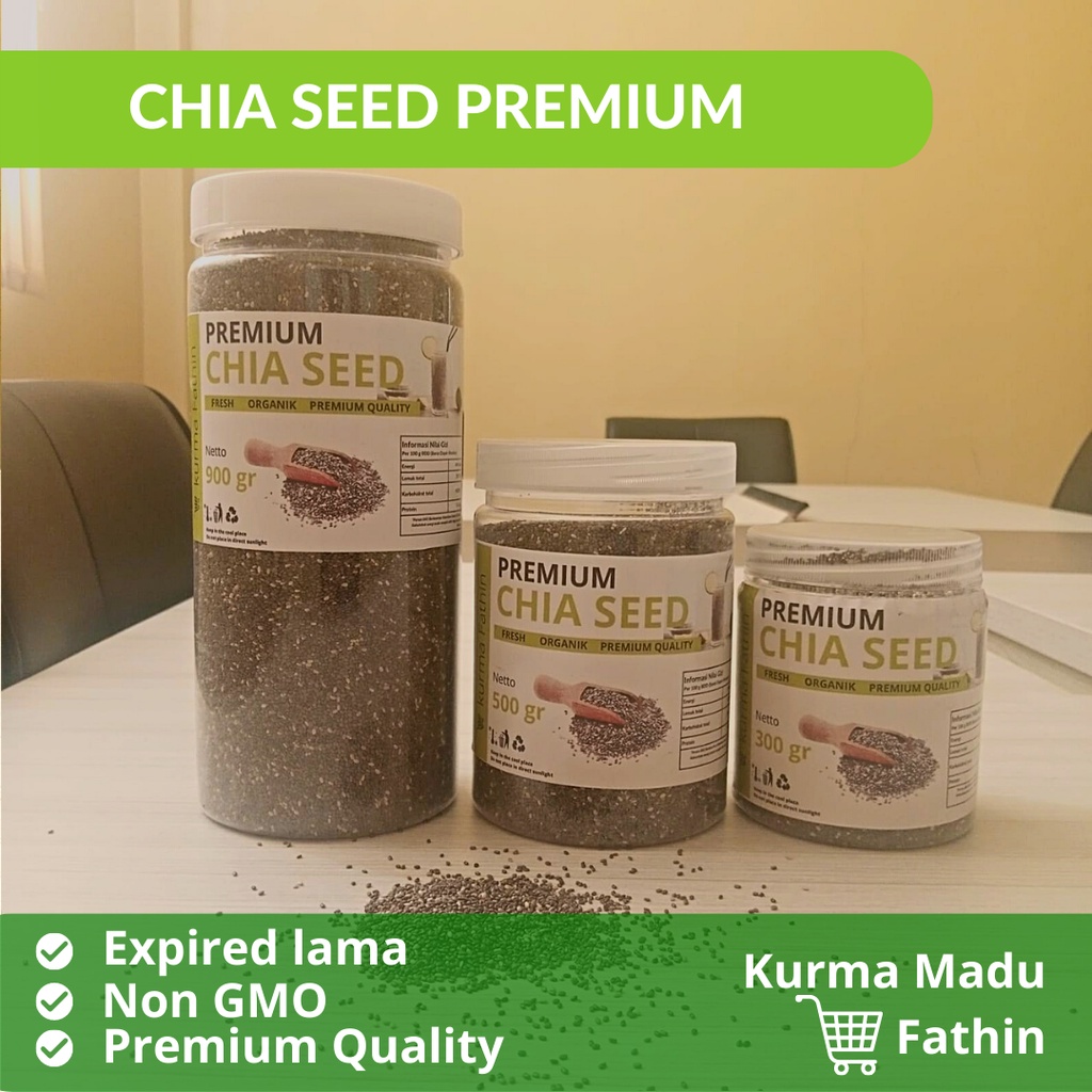 

Biji Chia Seed Organik Premium Grade A Non GMO 1 Kg