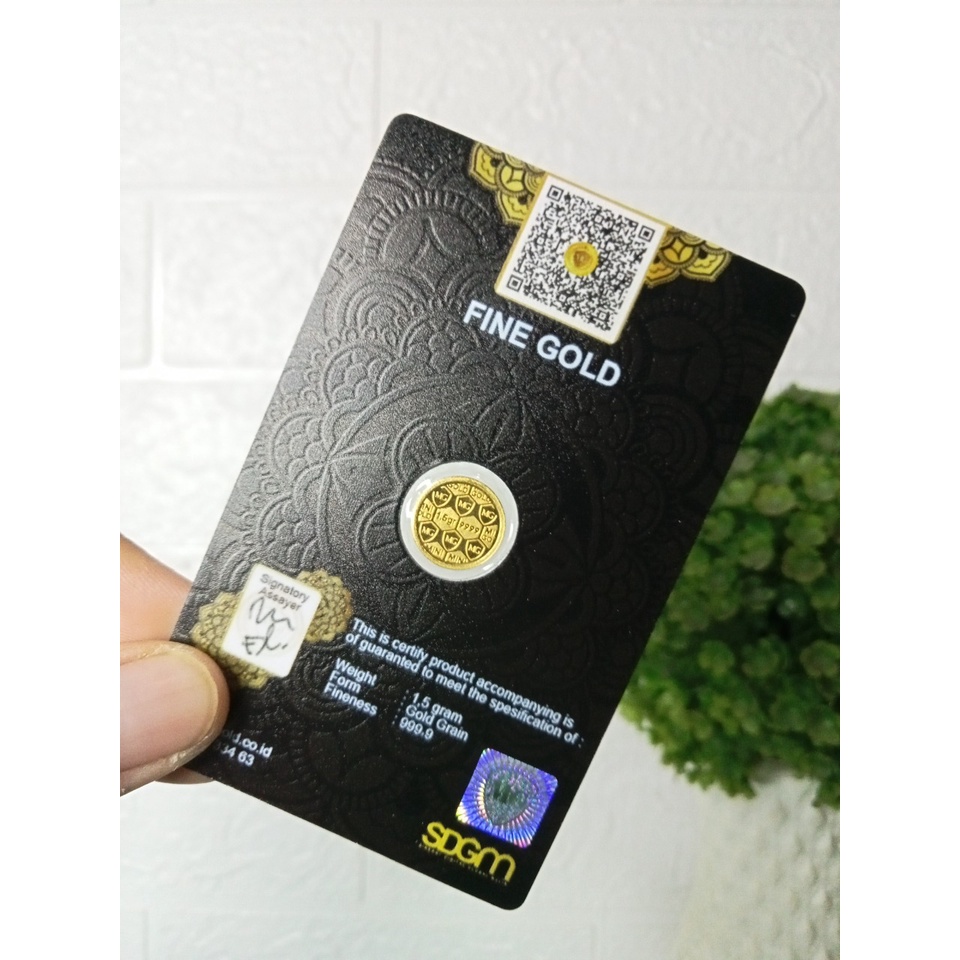 MINIGOLD Reguler Series 1.5 Gram Kemasan PVC TERMURAH TERLARIS Emas Mini Emas Batangan Logam Mulia Murni 24 Karat Bersertifikat Resmi Asli Original Tabungan Emas Souvenir Keren Mewah