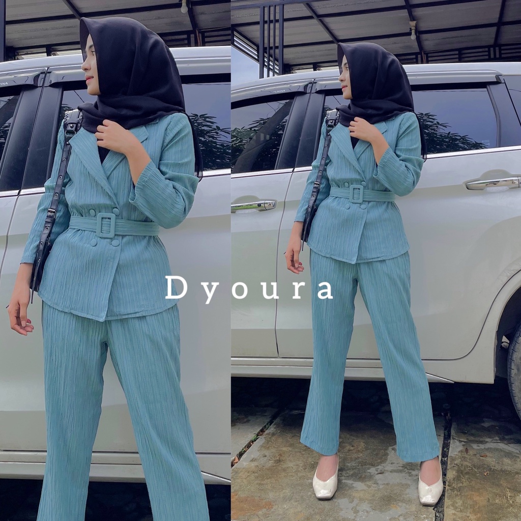 Setelan Wanita/Setelan Blazer Wanita/Setelan cewek kayu/ Setelan blazer kayu/Setelan kekinian/ setelan celana wanita