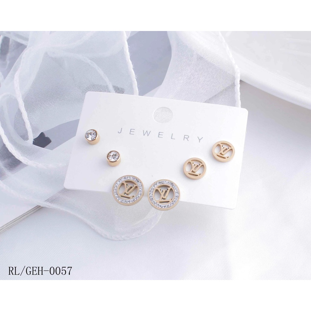 Anting Titanium Permata Perhiasan Wanita 0057