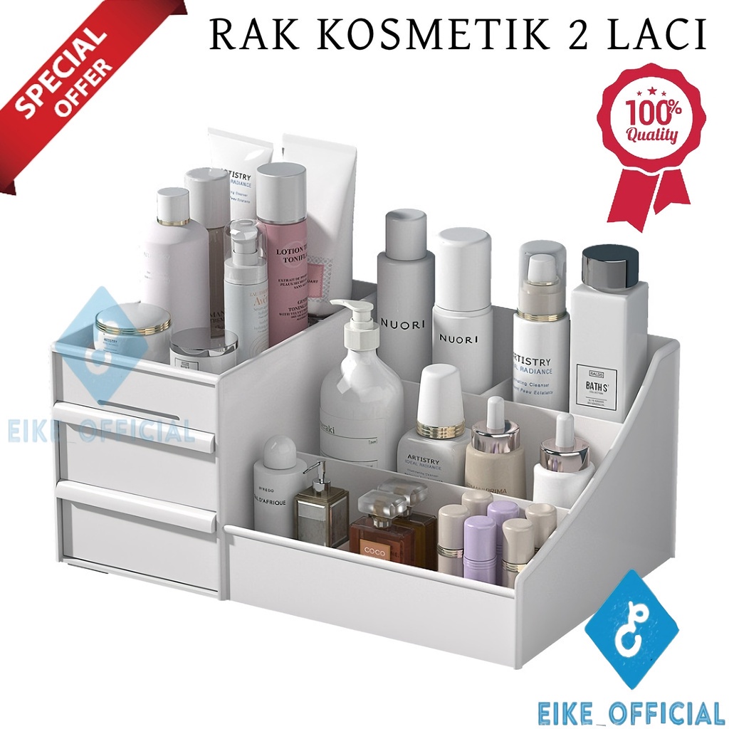 [EIKE] RAK KOSMETIK COSMETIK 2 LACI / COSMETIC STORAGE DRAWER / KOTAK PENYIMPANAN MAKE UP / KOTAK MAKE UP