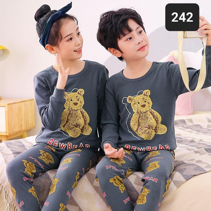 BAJU TIDUR ANAK ANAK MOTIF GAMBAR LENGAN PANJANG 242