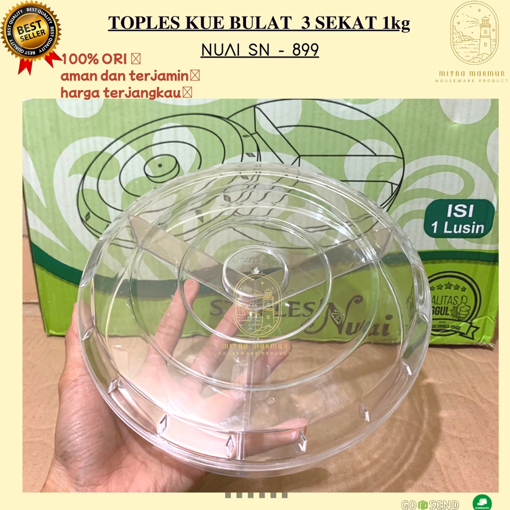 SALE!! TOPLES KUE KERING BULAT 3-4-5 SEKAT NUAI SN 818 SN 899 SN 1001 / TOPLES LEBARAN BULAT KOTAK OVAL @ 1 LUSIN