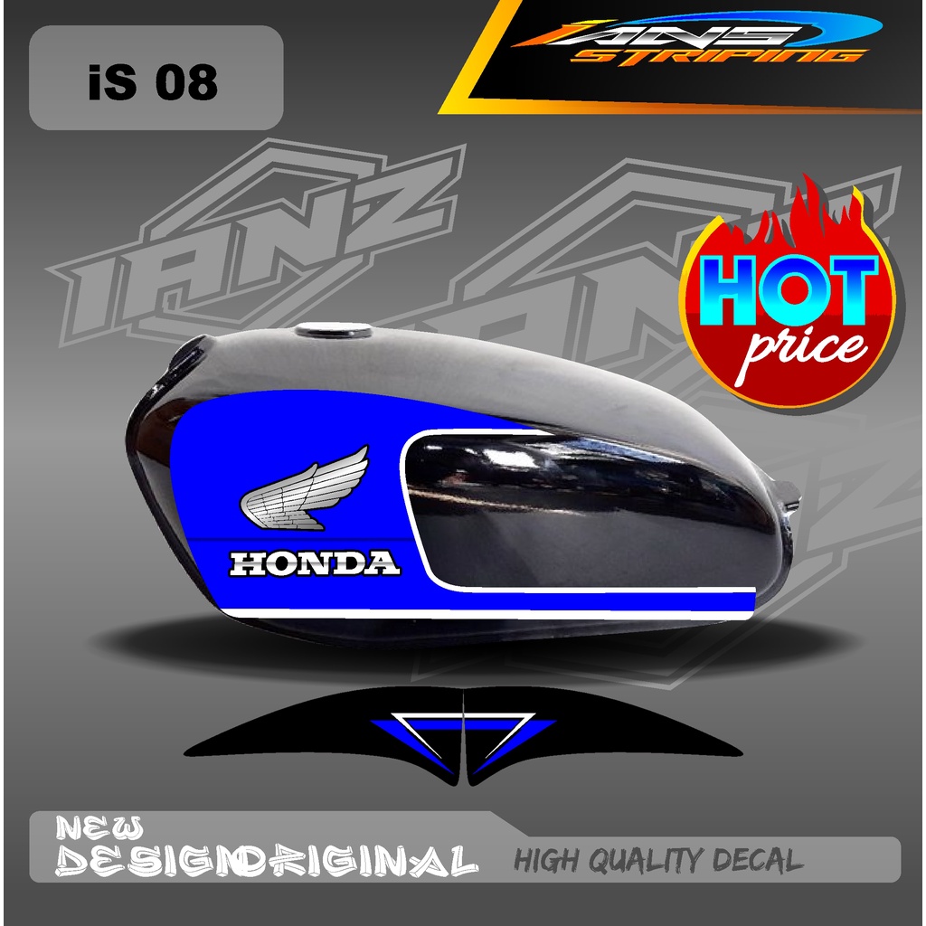 STIKER STRIPING CB 100 STANDART / STIKER CB 100 CUSTOM HOLOGRAM DAN NON HOLOGRAM IS08