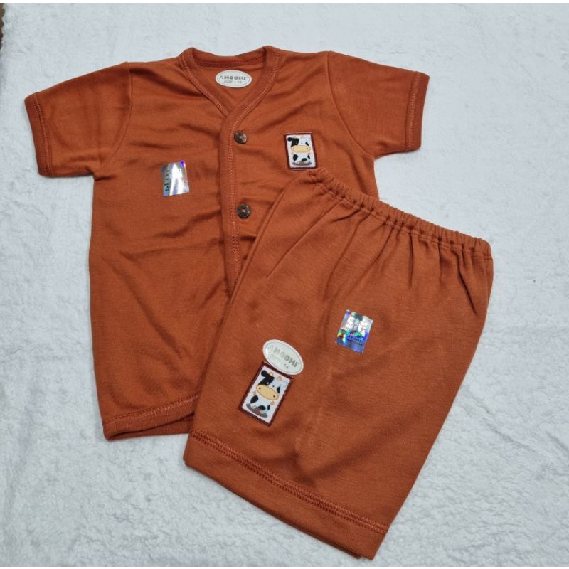 Hachi Stelan Tangan Pendek kancing depan + celana pendek 1 STEL