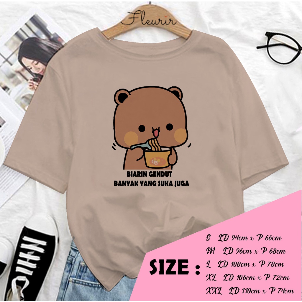 FLEURIR - COD KAOS WANITA PRIA REMAJA DEWASA UNISEX TSHIRT JUMBO