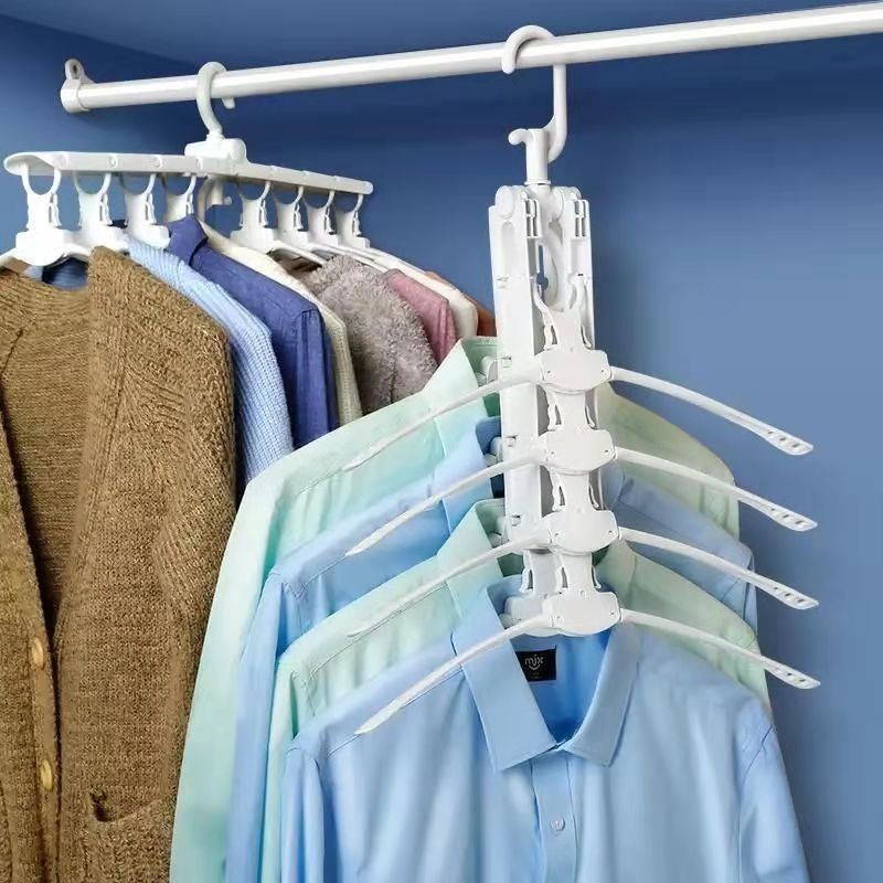 (SerbaSerbi)Hanger Baju Lipat  8 In 1 / Gantungan Baju Lipat Ajaib 8 In 1 / Magic Folding Hanger / Foldable Cloth Mudah Dan Praktis