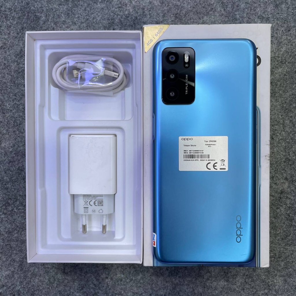 Oppo A16 4/64GB Second Mulus No Minus Bekas Seperti Baru (HE)