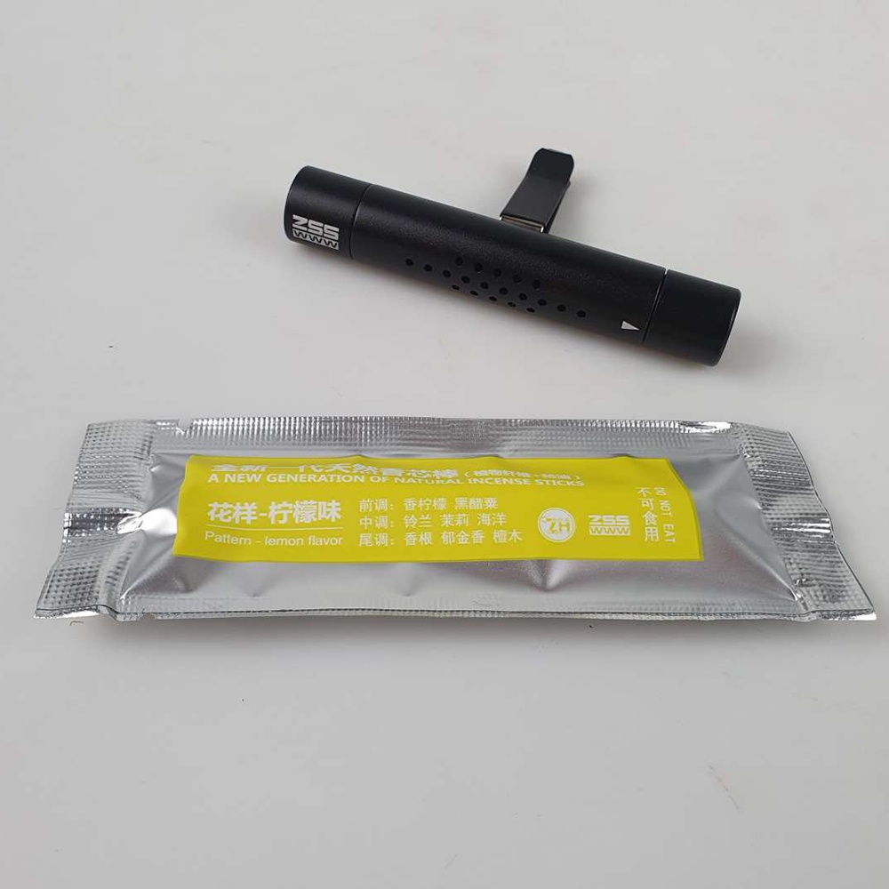 ZSS Parfum Mobil Car Air Vent Clip Lemon Aroma Sticks - Black - 7RRS24BK