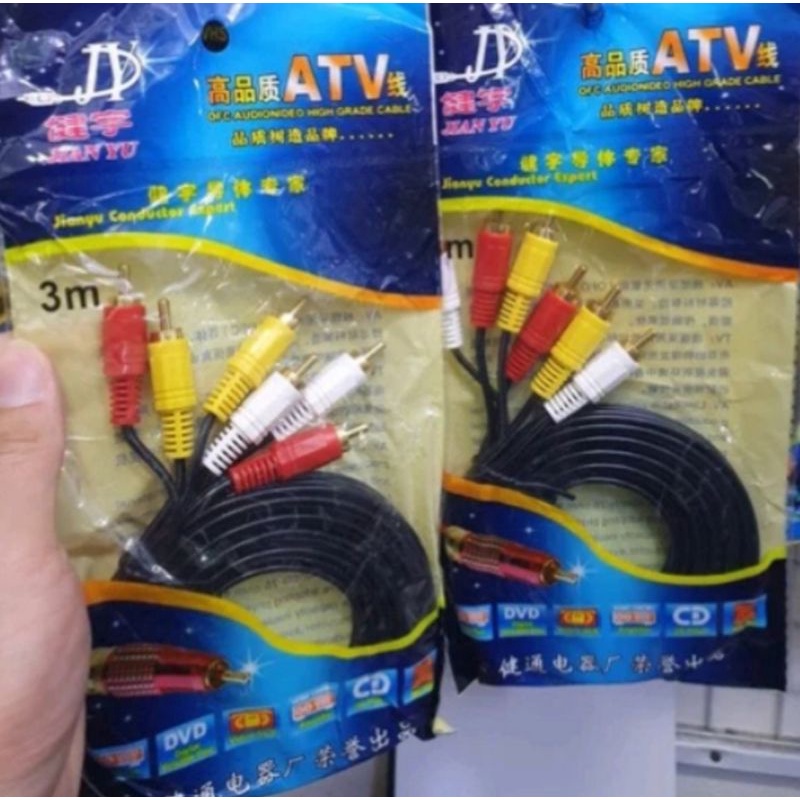 Kabel Audio Video RCA 3 Jalur 20 Meter