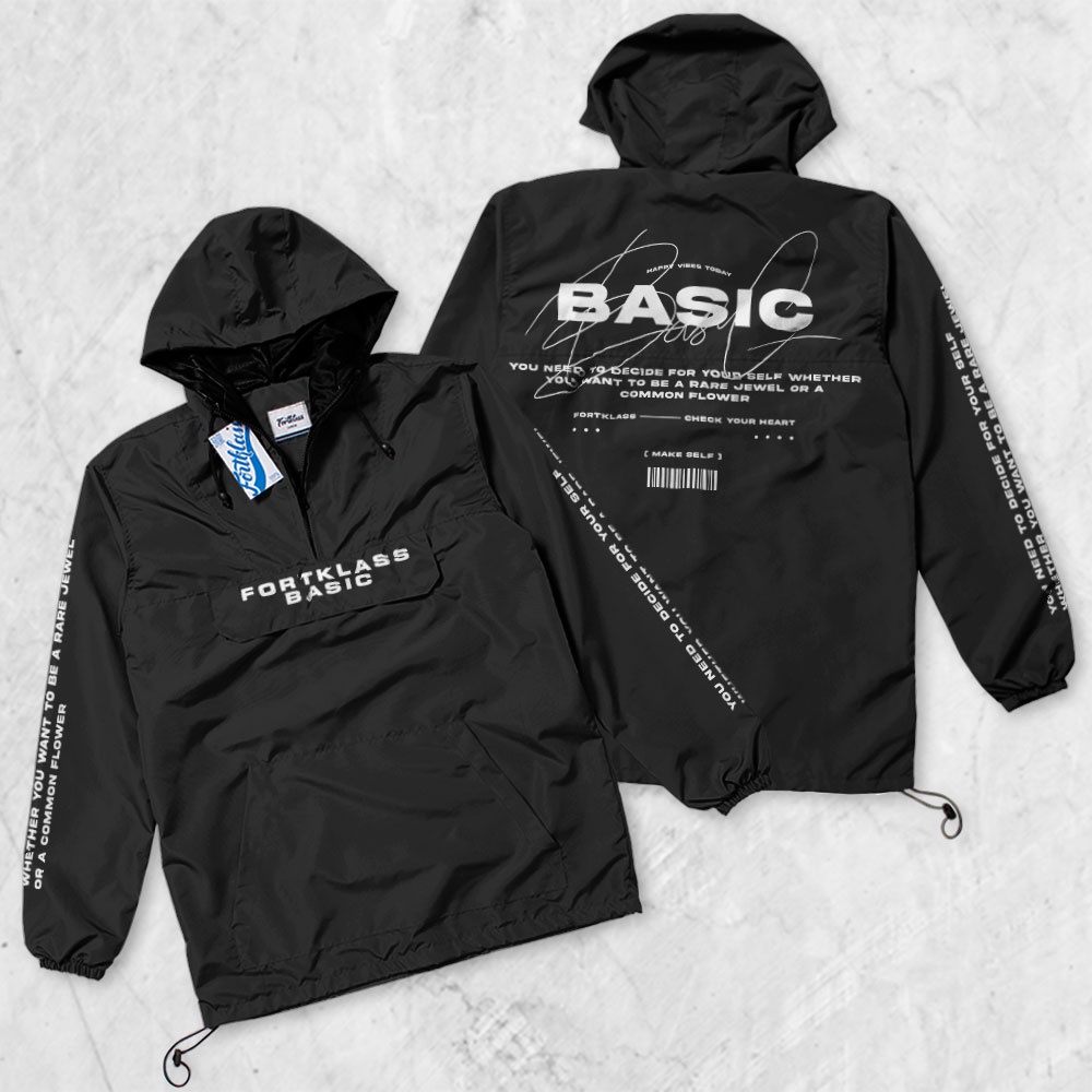 HipNop Pullover Basic Jaket Oliver Jaket pria Lengan Panjang Water Proff