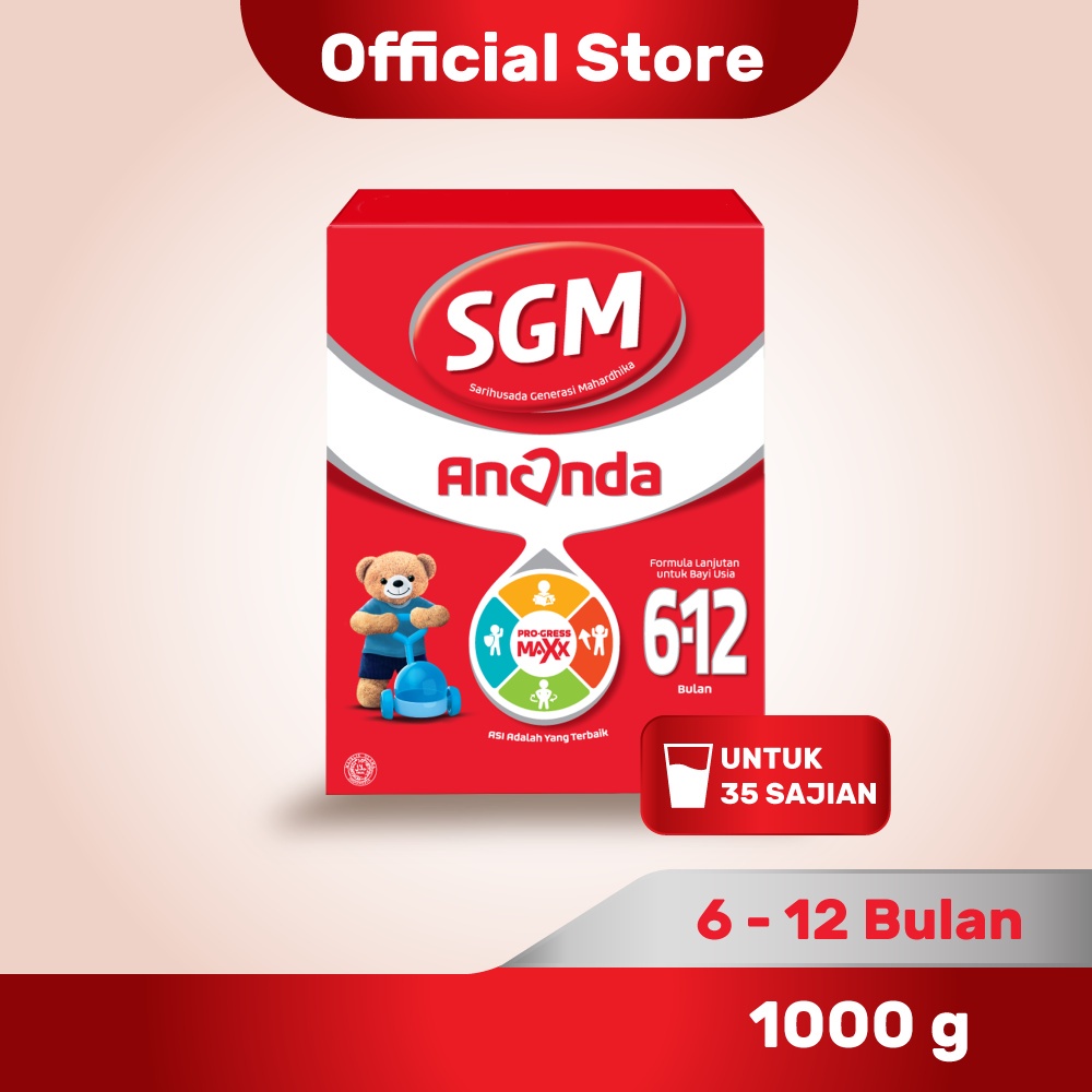 SGM ANANDA USIA 6-12 BULAN KEMASAN 1000 GR/ SUSU FORMULA PRO-GRESS MAXX UNTUK BAYI TERMURAH
