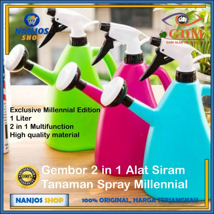Penyiram Gdm Gembor 2 In 1 Alat Siram Tanaman Dan Alat Semprot Sprayer 1 Liter