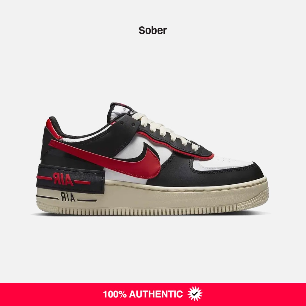 Nike Air Force 1 Shadow White Black Red