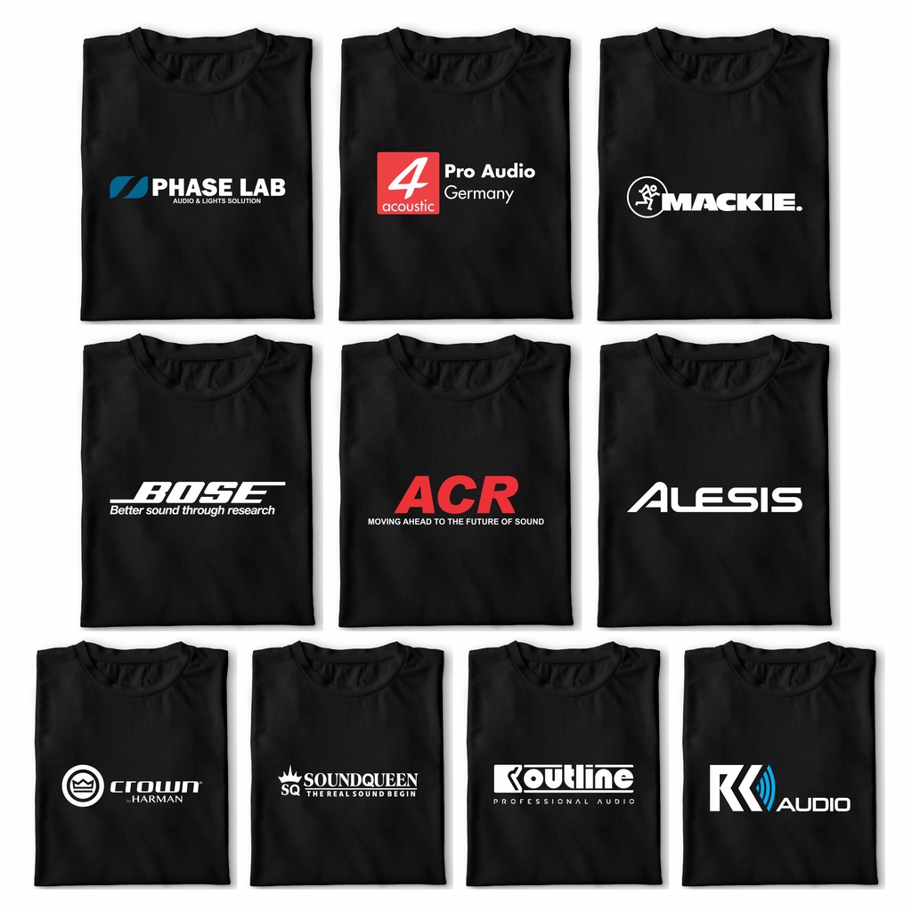 Kaos Sound System - Tshirt Kaos Distro Pria / Wanita - Kaos Oblong - Phase Lab - 4 Acoustic - Mackie