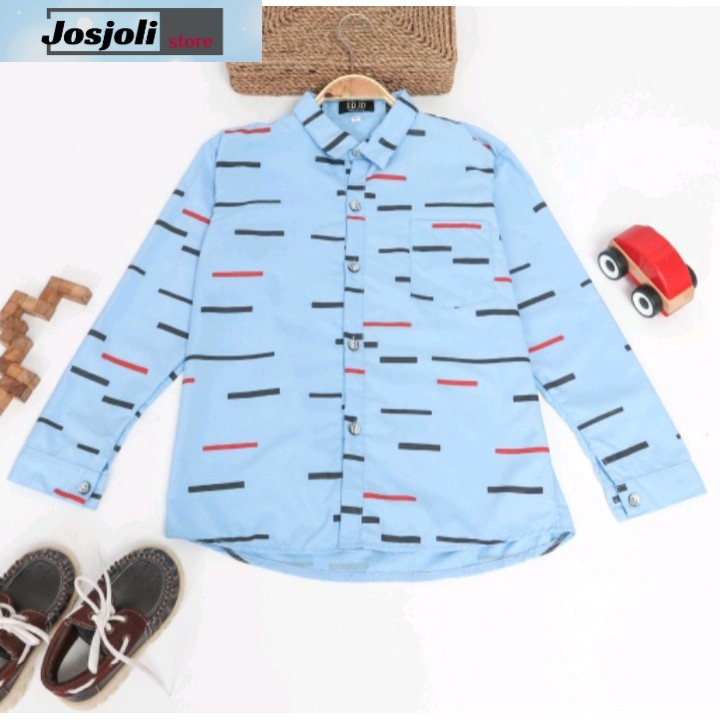 JOSJOLI_STORE/Kemeja Kids Kenzi/Kemeja Pria Dewasa Lengan Panjang/Fashion Anak/Size S, M, L, XL