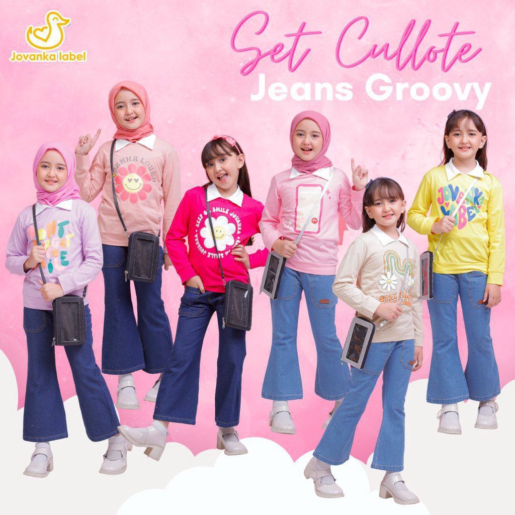 Set Cullote jeans groovy Jovanka