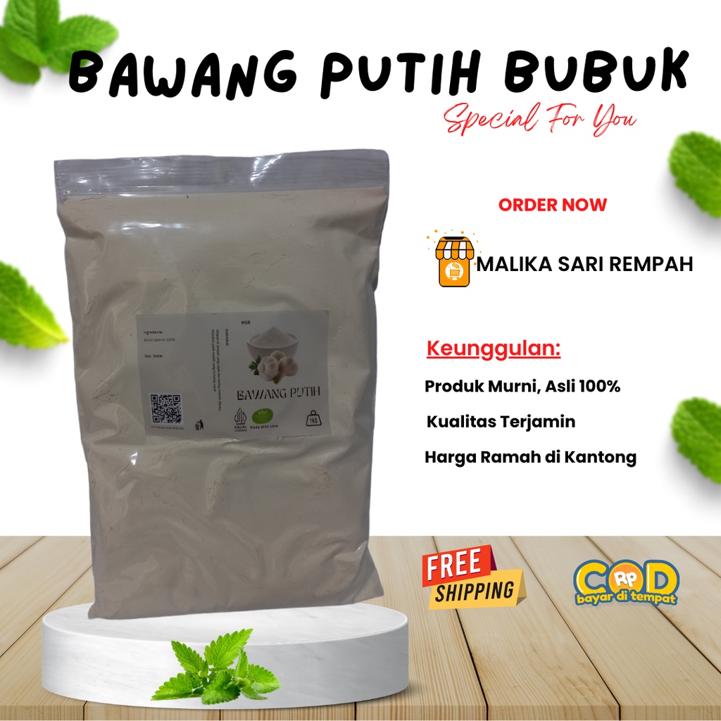 Bawang Putih [ 1 Kg]-MSR | Allium sativum powder [1 kg]