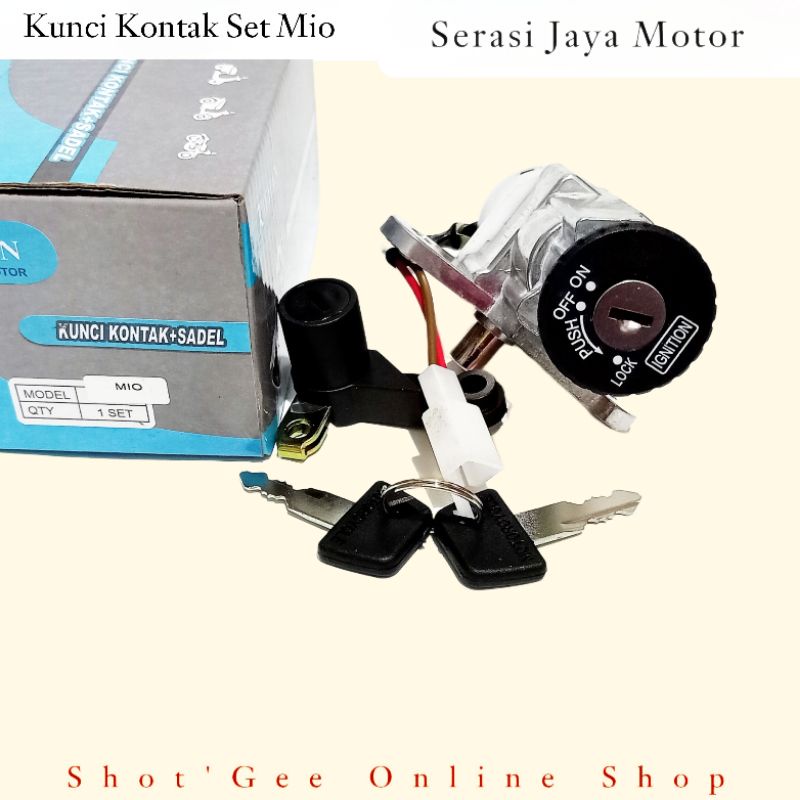 KUNCI KONTAK SET PLUS JOK KOMPLIT MIO LAMA / MIO GARNIS / MIO SPORTY / MIO SMILE / JUPITER MX LAMA